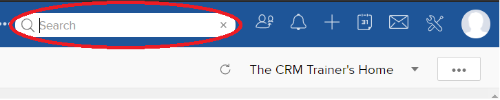 Using the Zoho CRM search options