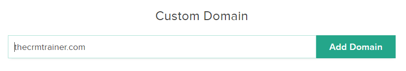 Zoho Forms Custom Domain - Add Domain